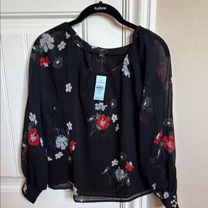 Floral Black Blouse brand new with tag